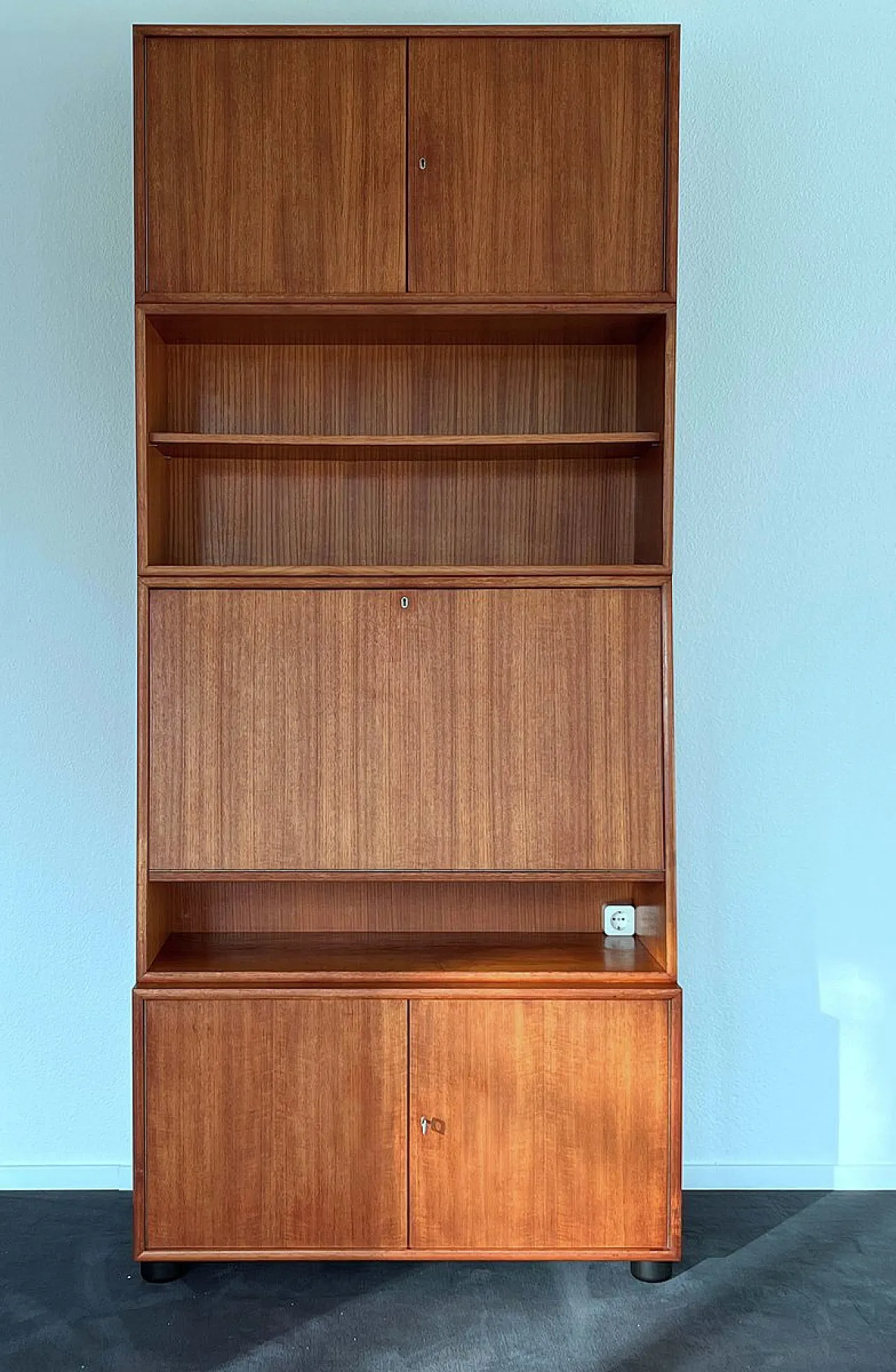 Pensile in teak di WK Möbel, anni '60 1