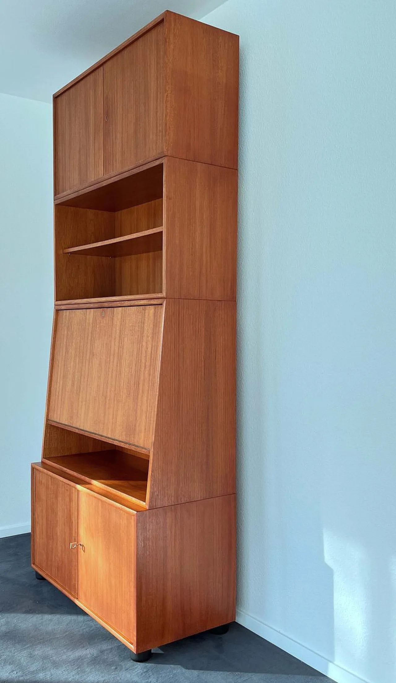 Pensile in teak di WK Möbel, anni '60 3