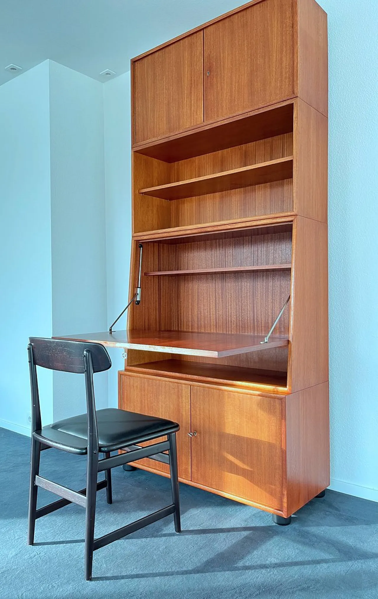 Pensile in teak di WK Möbel, anni '60 4