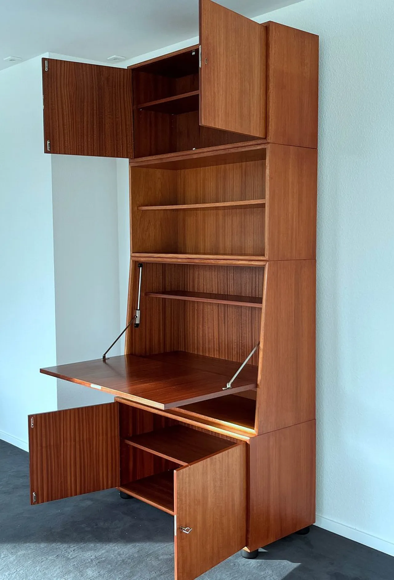 Pensile in teak di WK Möbel, anni '60 5