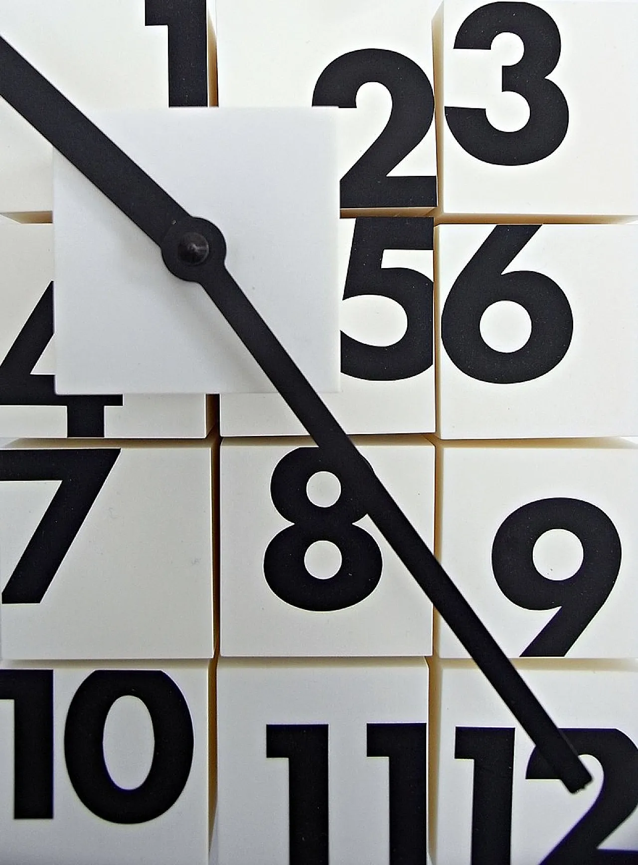 Fragmented wall clock with plastic cubes, 2000s 7