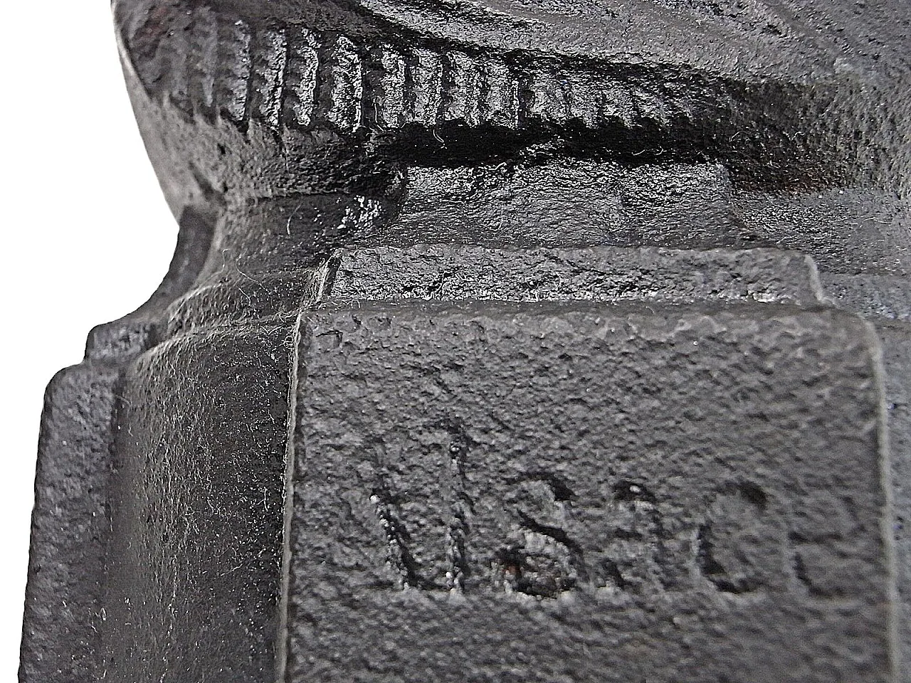 Coppia di Tridenti da camino con testa femminile in ghisa, anni '50 6