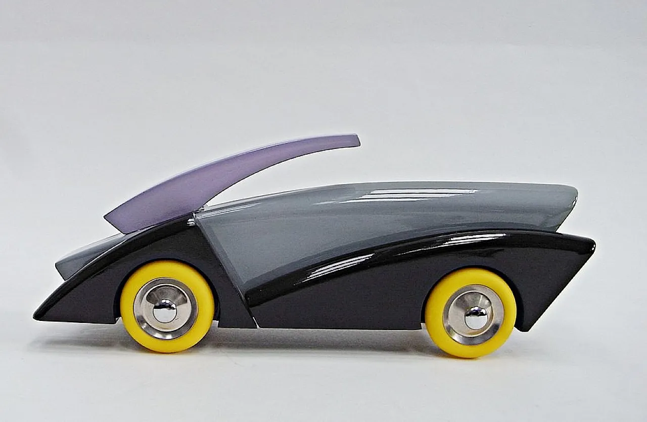 Abstract model car in lacquered wood by Vilac, 2000s 1