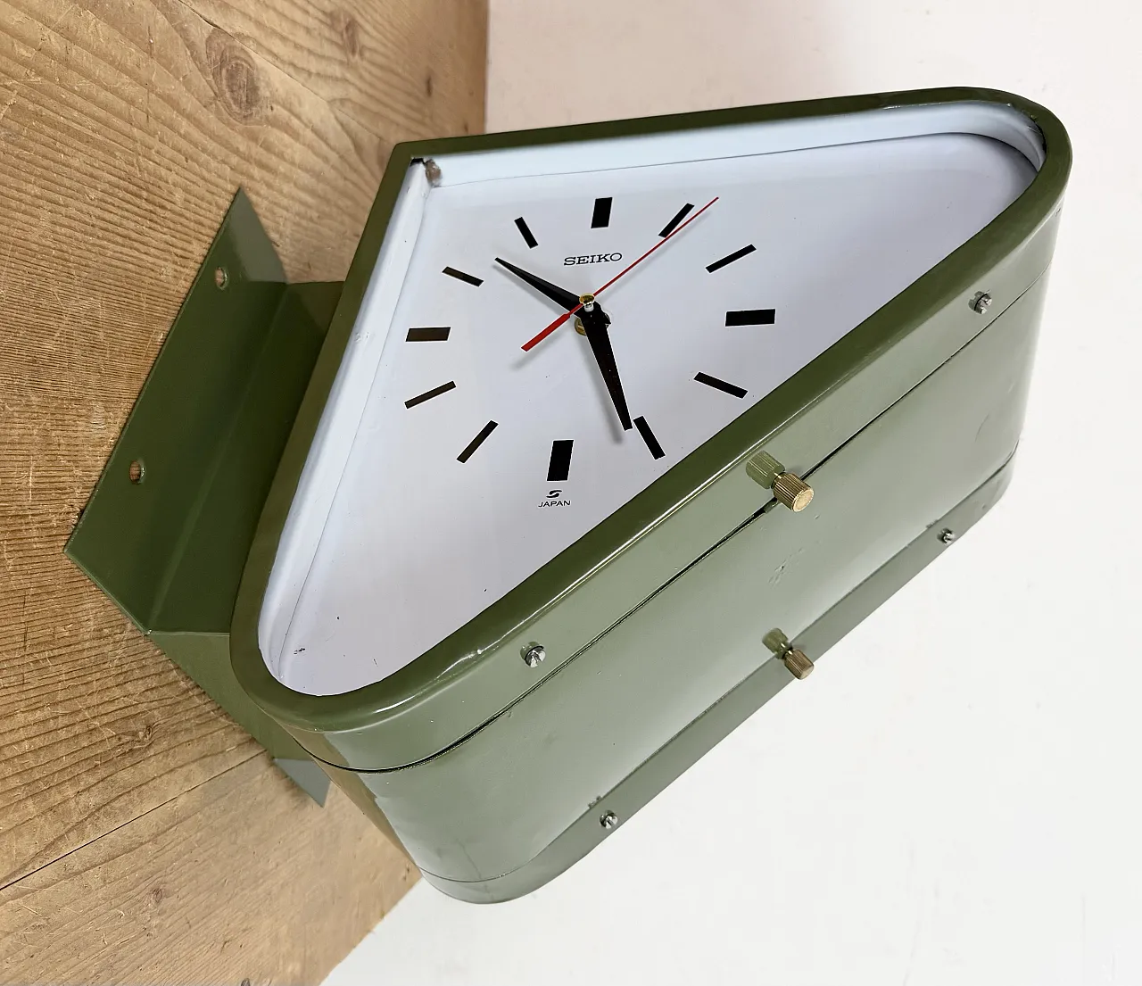 Vintage Green Seiko Ships Double-Sided Wall Clock, 1970s | intOndo