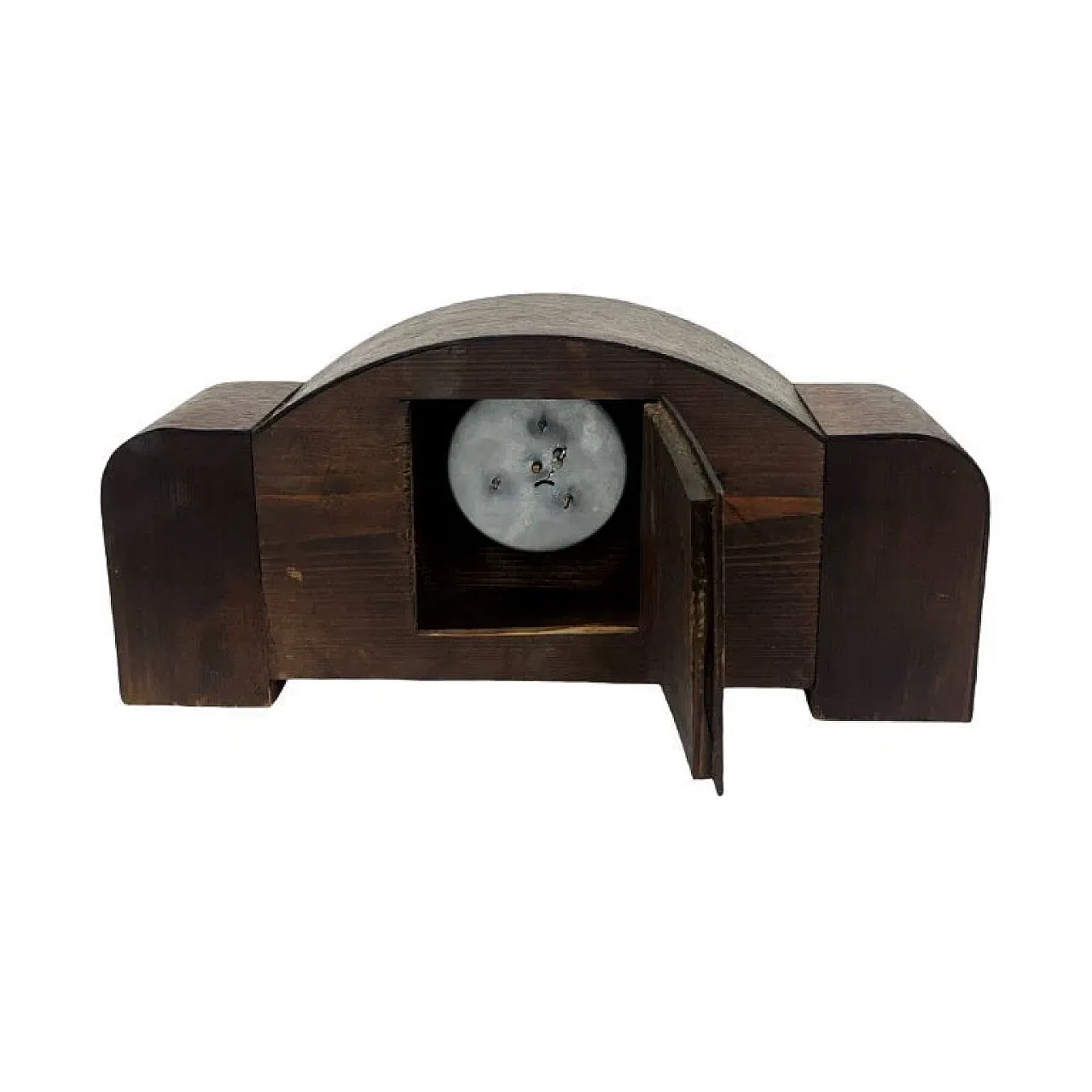 Art Deco wood mantel clock, 1930s 3