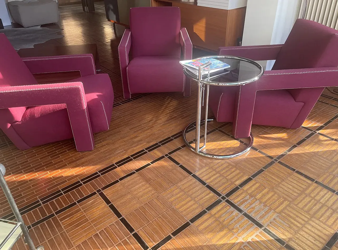 Utrecht burgundy armchair, 2000s 6