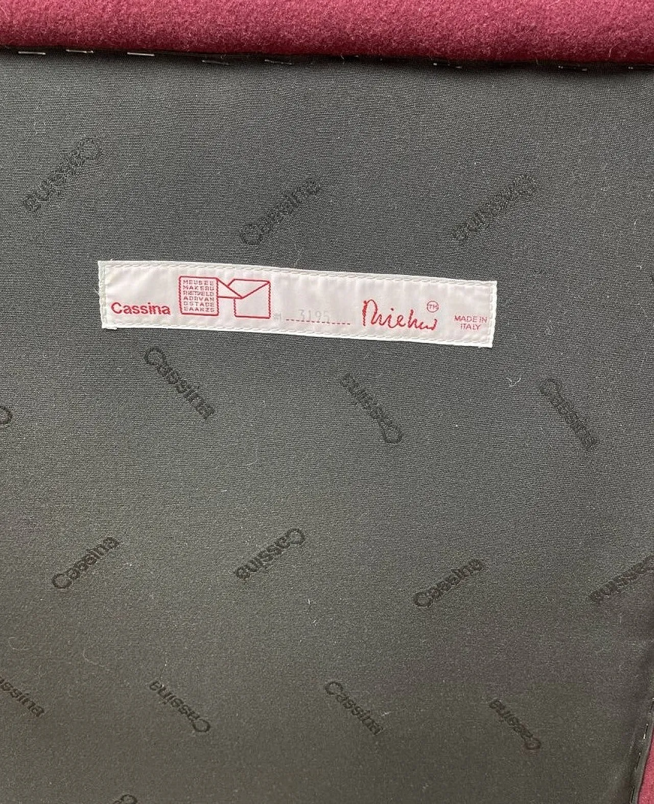 Utrecht burgundy armchair, 2000s 10