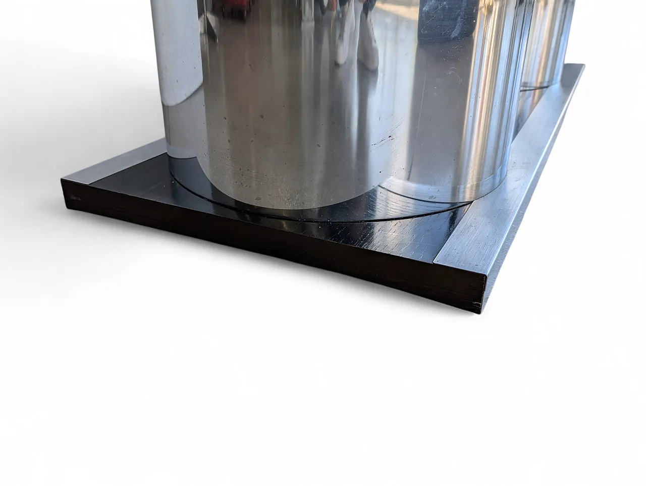 Francois Monnet style rotating glass coffee table, 1970 4