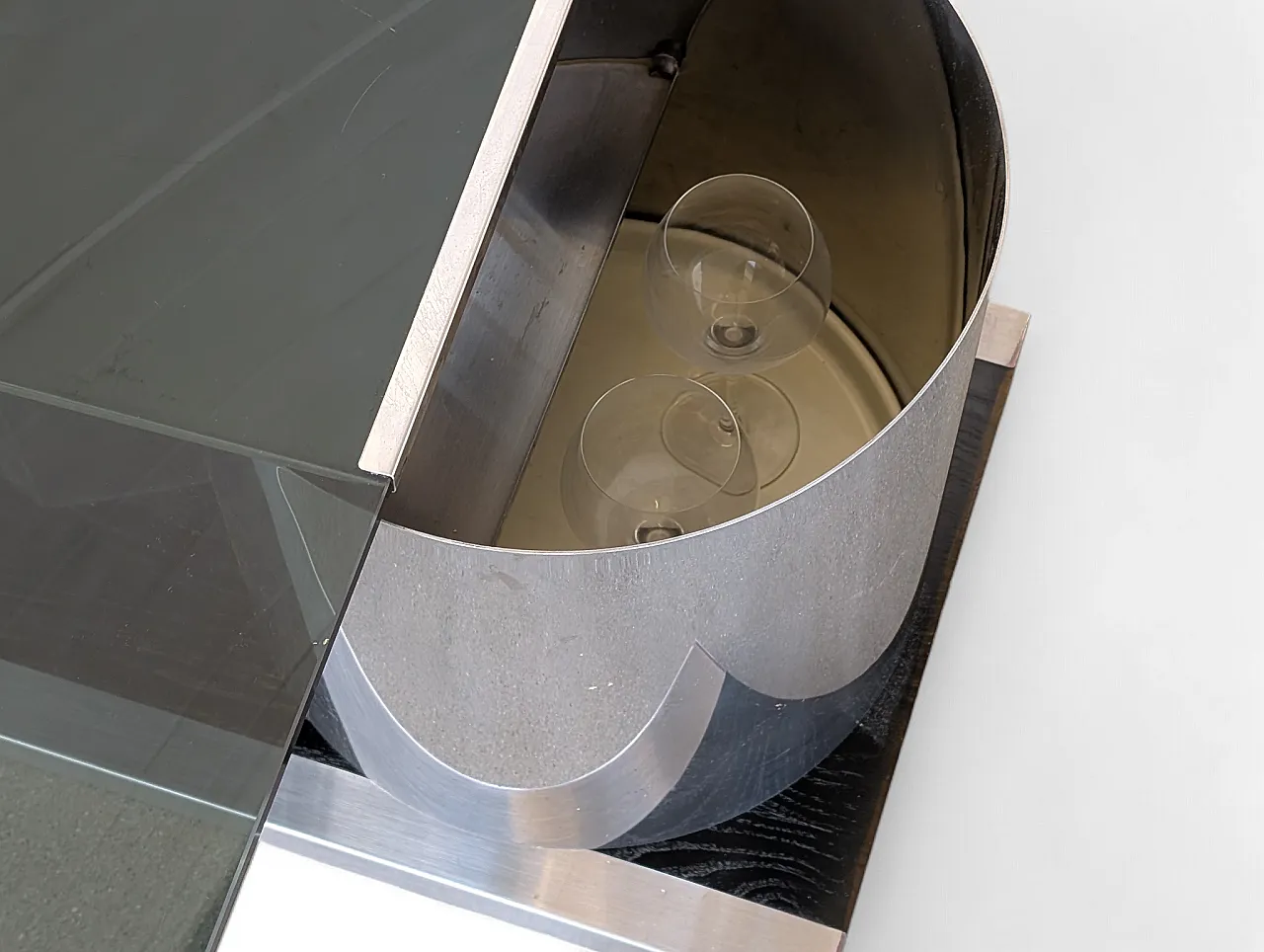 Francois Monnet style rotating glass coffee table, 1970 8