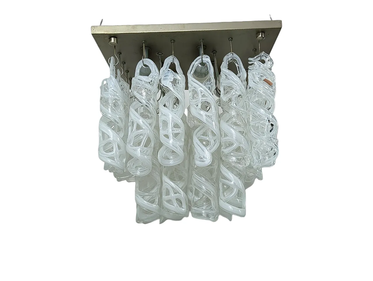 Chandelier with Murano glass pendants, 1970s 1