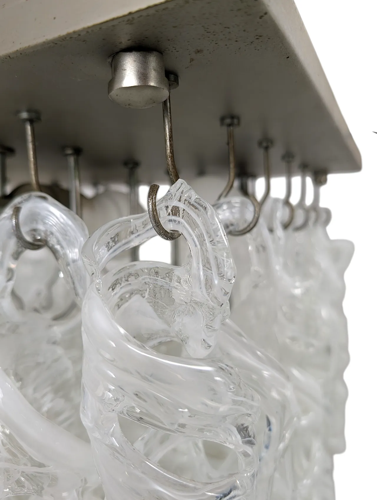 Chandelier with Murano glass pendants, 1970s 4