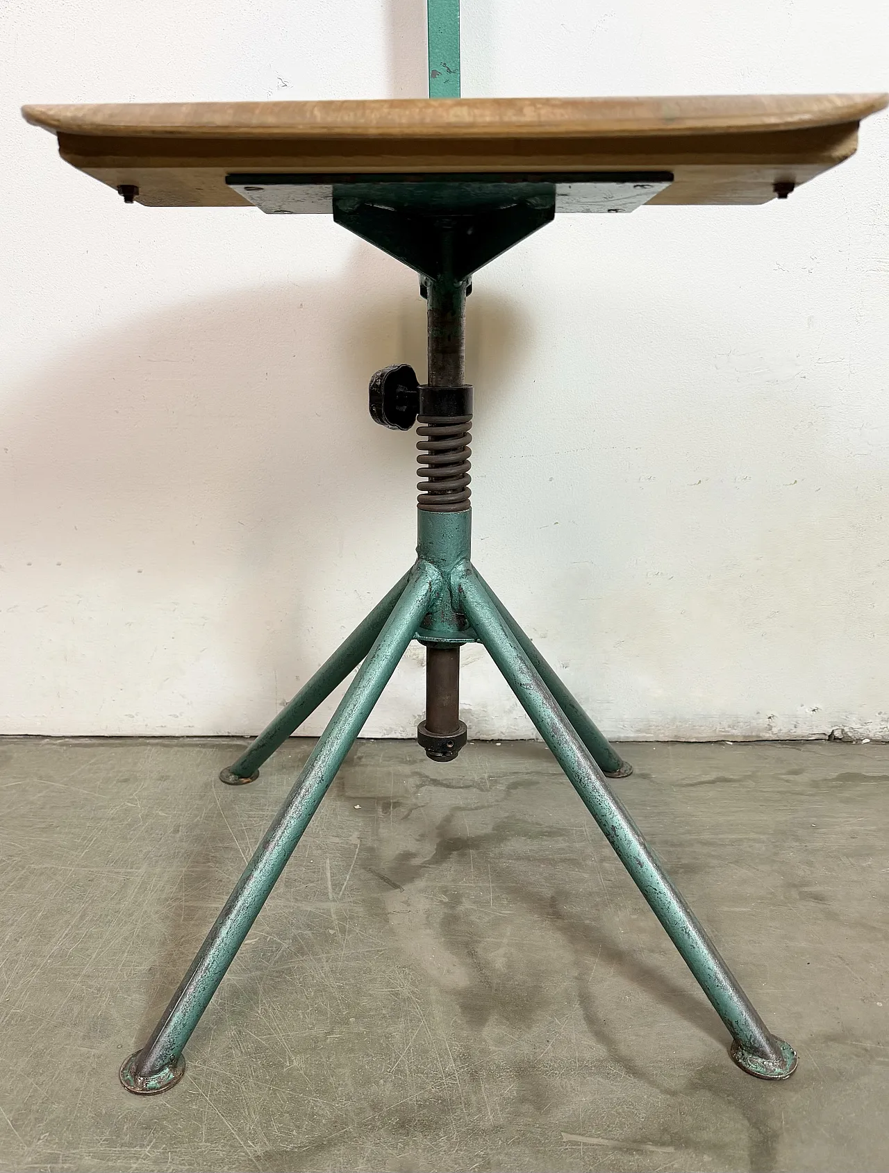Dark Green Industrial Workshop Chair, 1950s 7