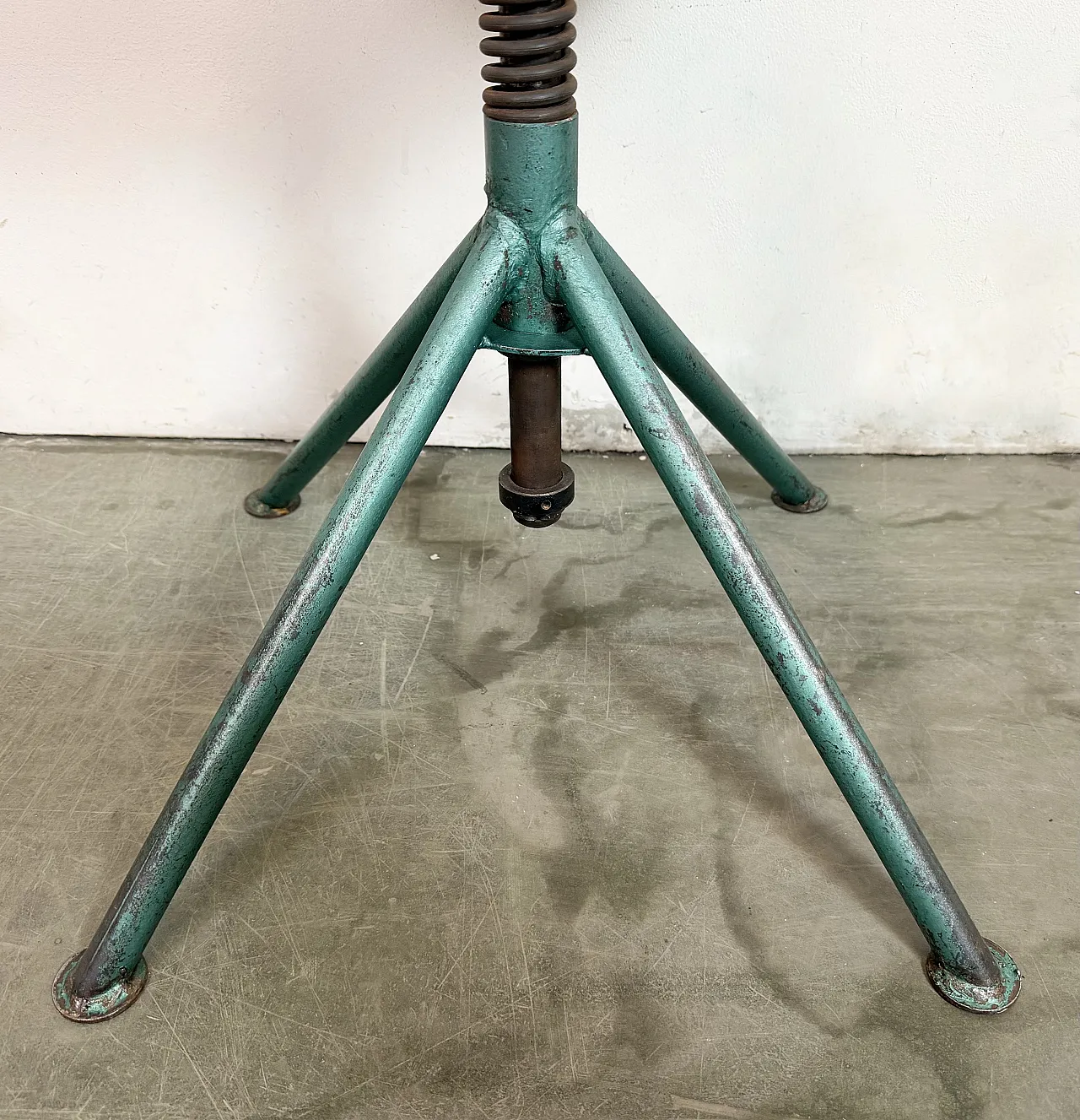 Dark Green Industrial Workshop Chair, 1950s 8