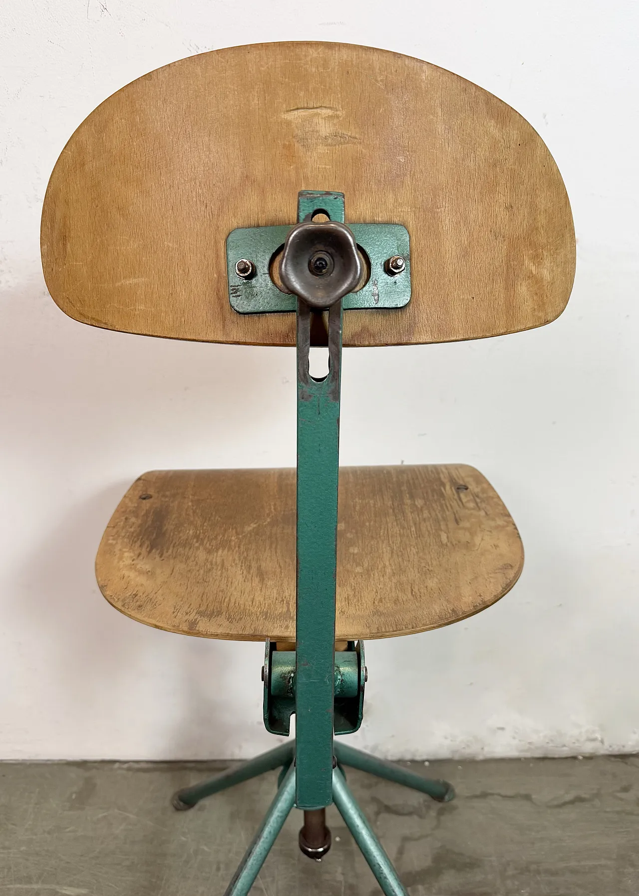 Dark Green Industrial Workshop Chair, 1950s 13