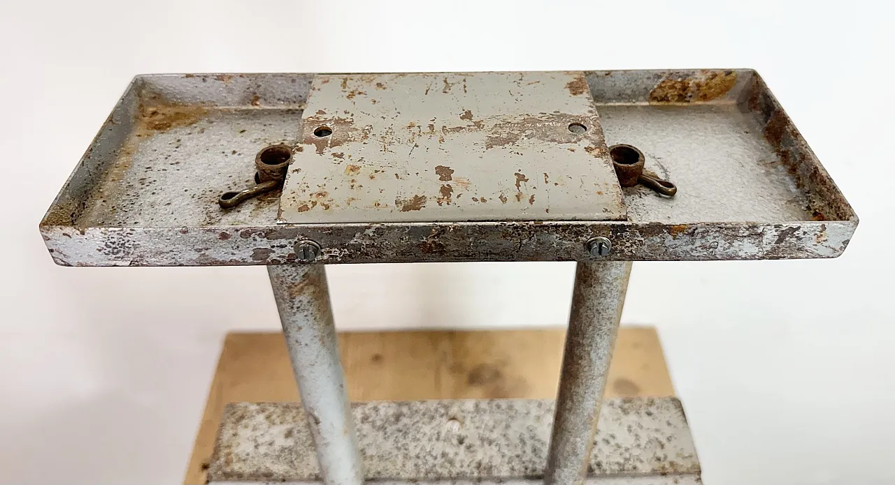 Square Double Sided Factory Ceiling Clock from Pragotron, 70s 7