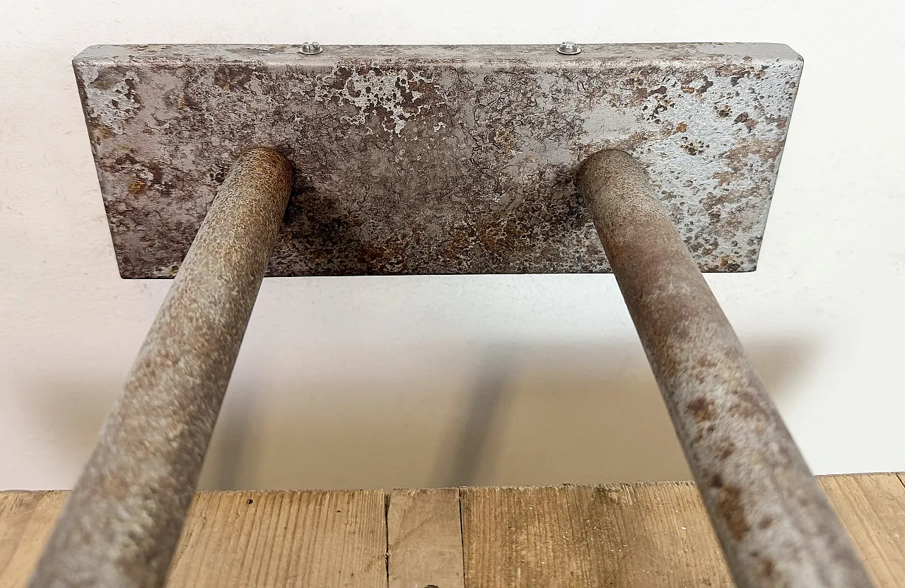 Square Double Sided Factory Ceiling Clock from Pragotron, 70s 19