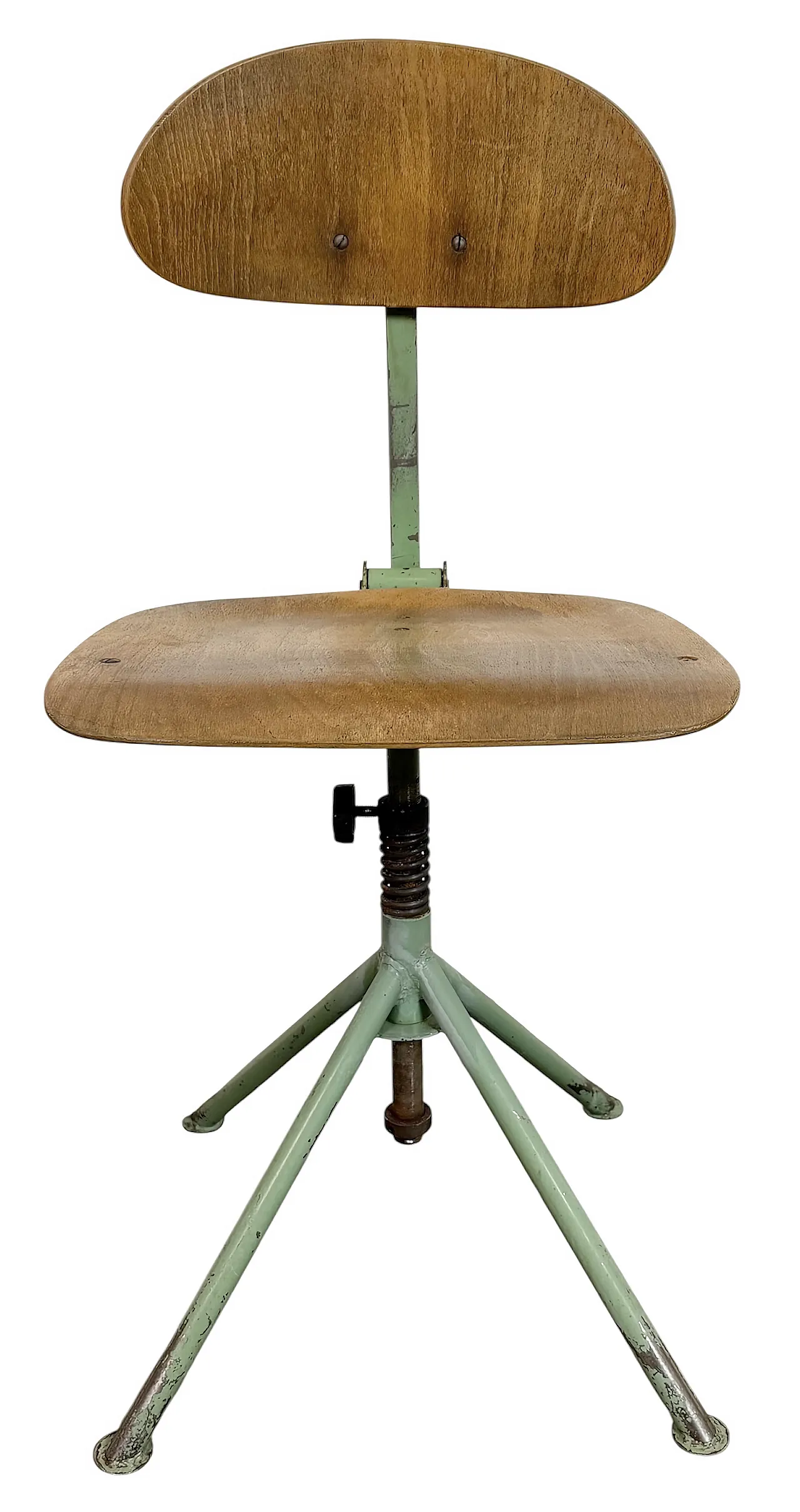 Green Industrial Workshop Chair, 1950s 1