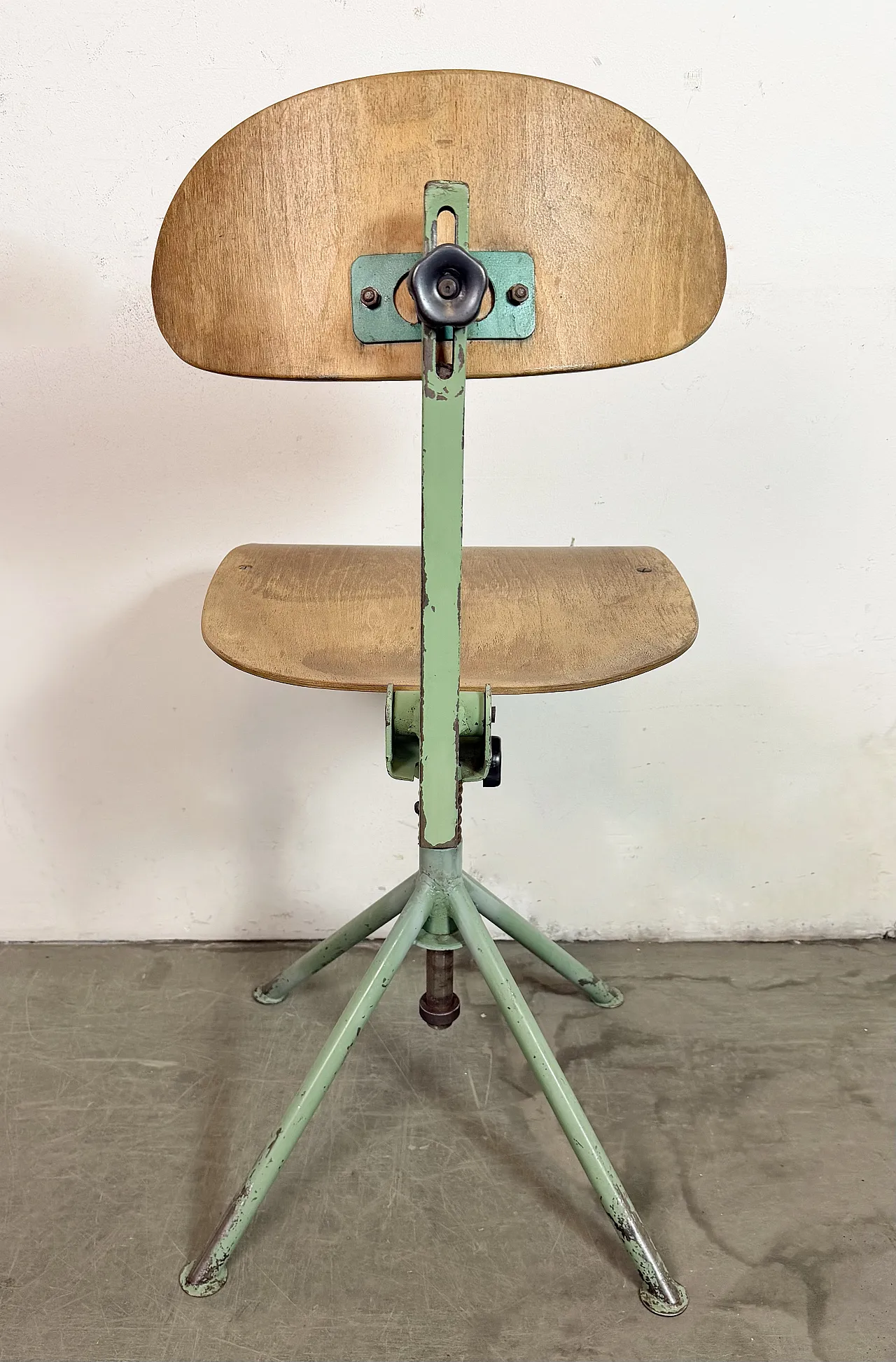 Green Industrial Workshop Chair, 1950s 14
