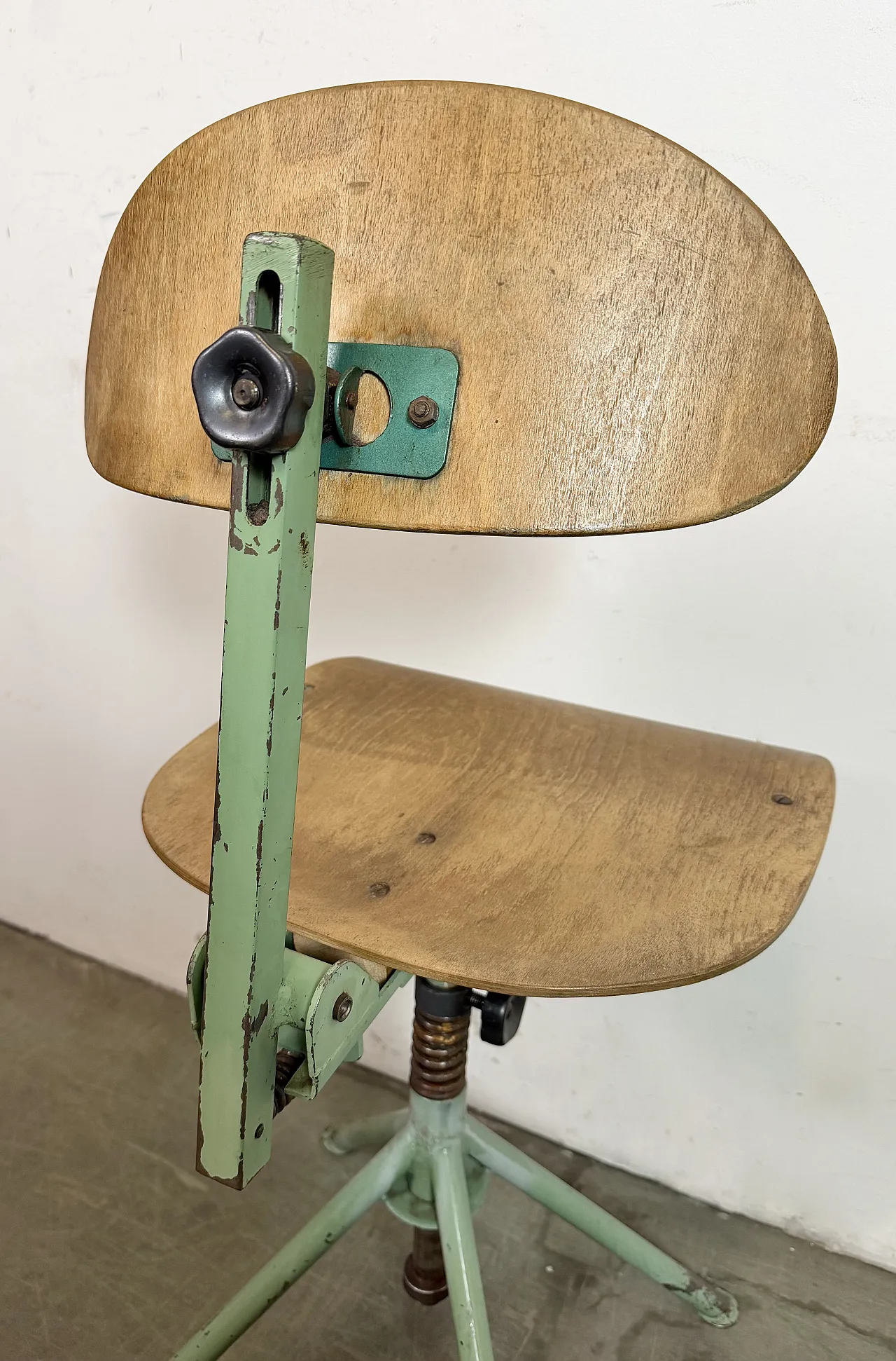 Green Industrial Workshop Chair, 1950s 15