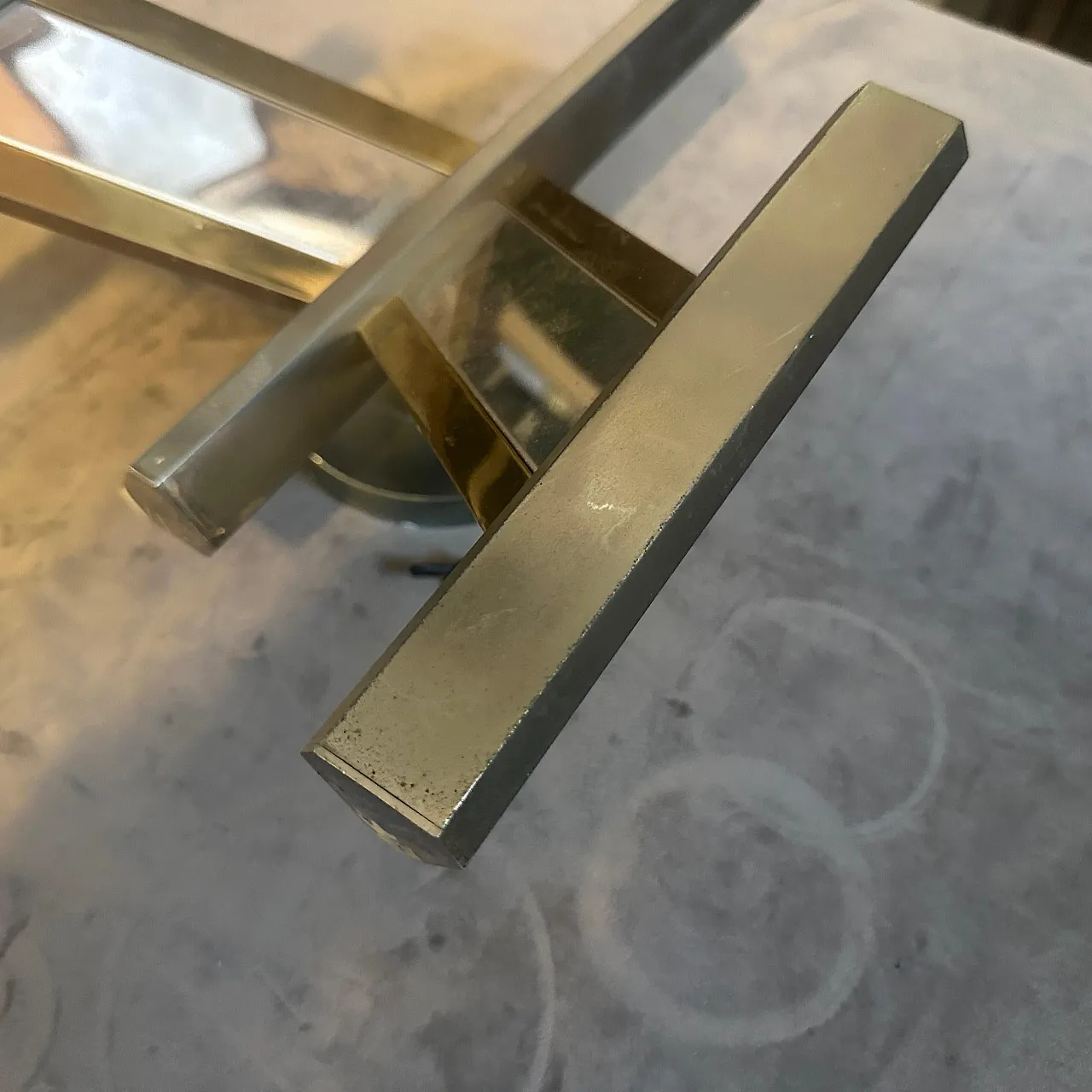 Brass and steel wall sconce by Gaetano Sciolari, 1960s 3