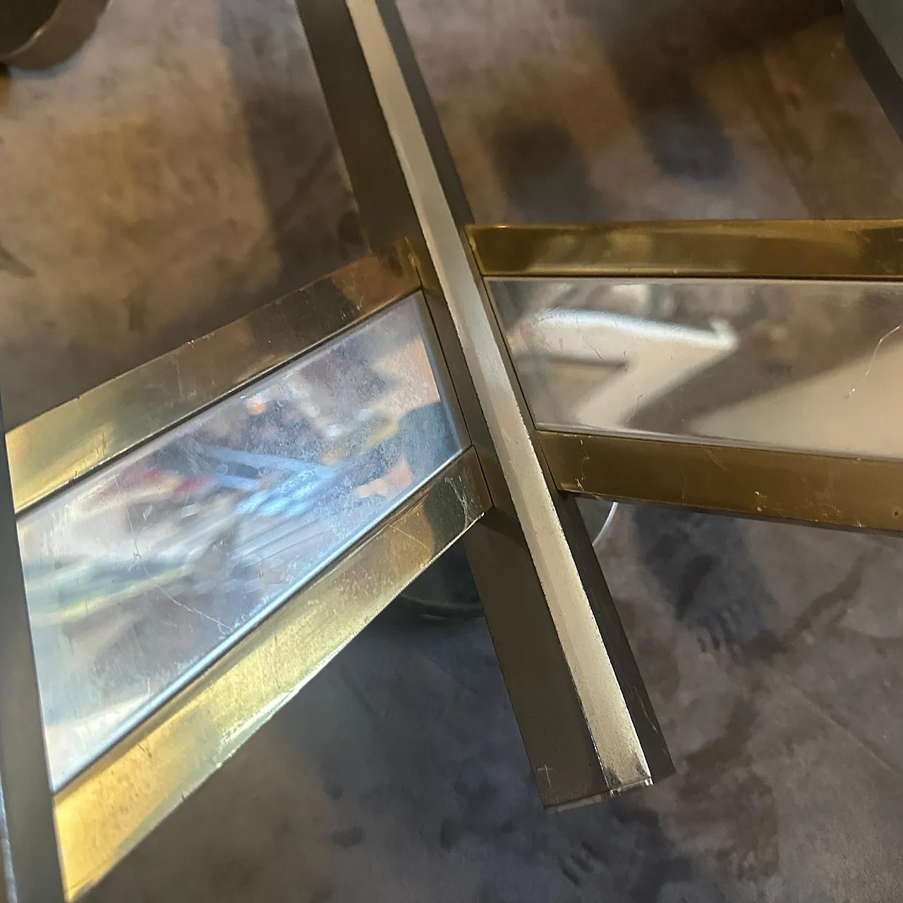 Brass and steel wall sconce by Gaetano Sciolari, 1960s 10