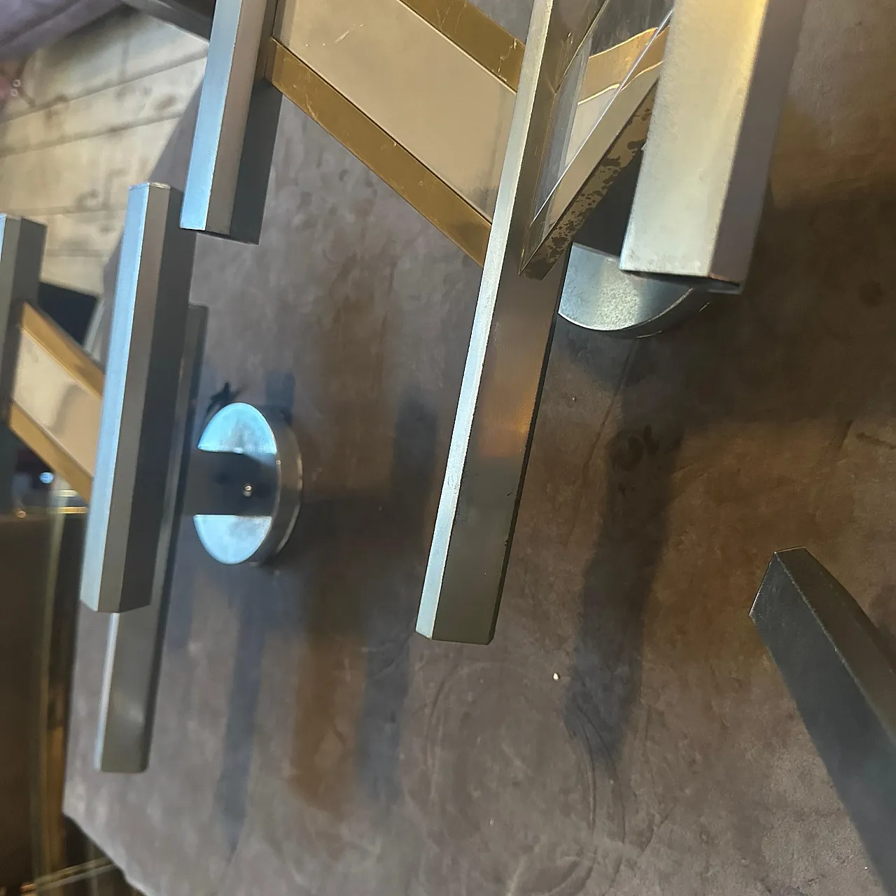 Brass and steel wall sconce by Gaetano Sciolari, 1960s 11