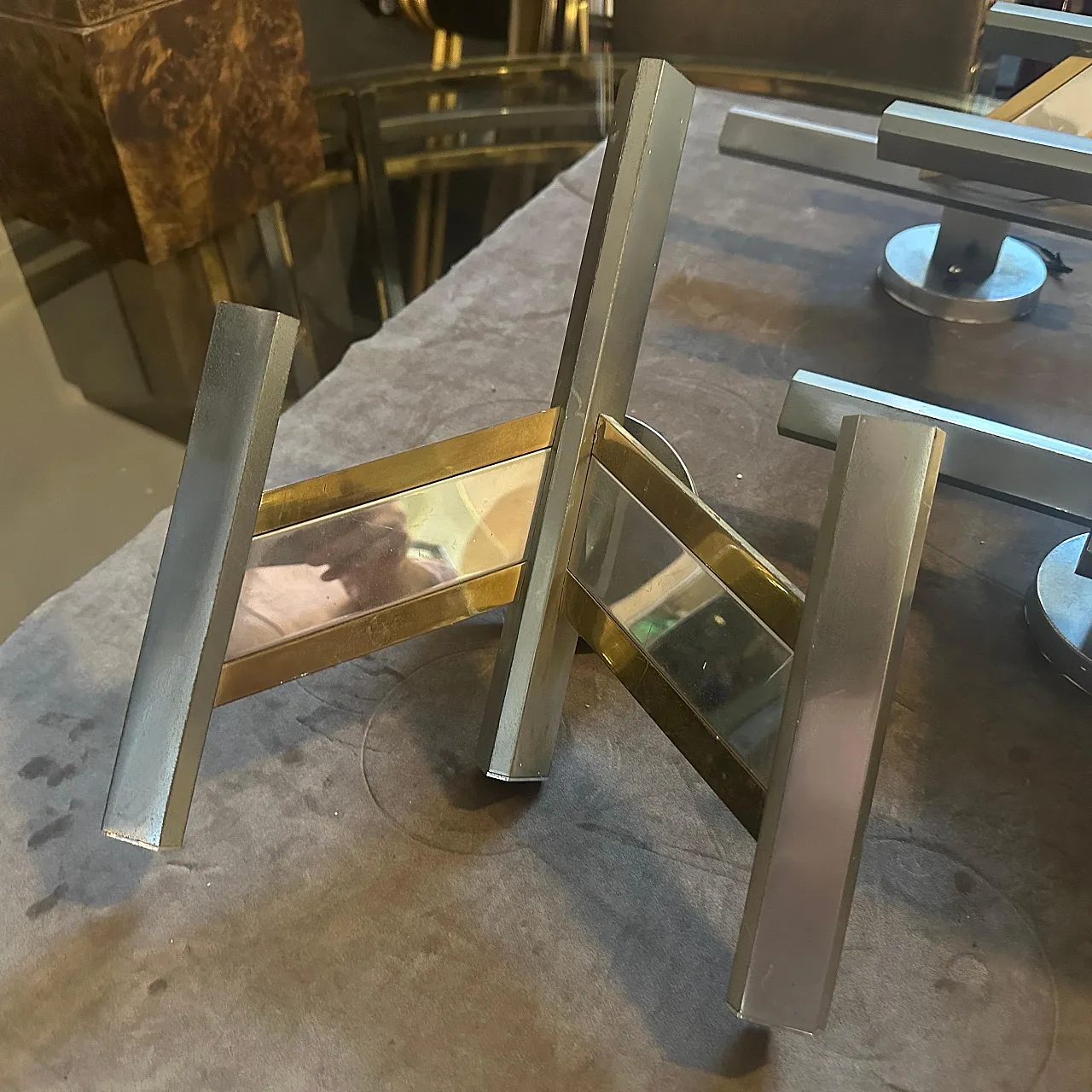 Brass and steel wall sconce by Gaetano Sciolari, 1960s 16