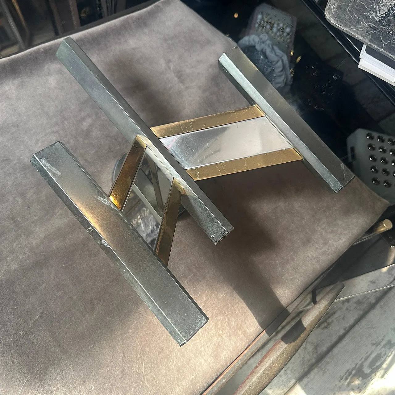 Brass and steel wall sconce by Gaetano Sciolari, 1960s 19