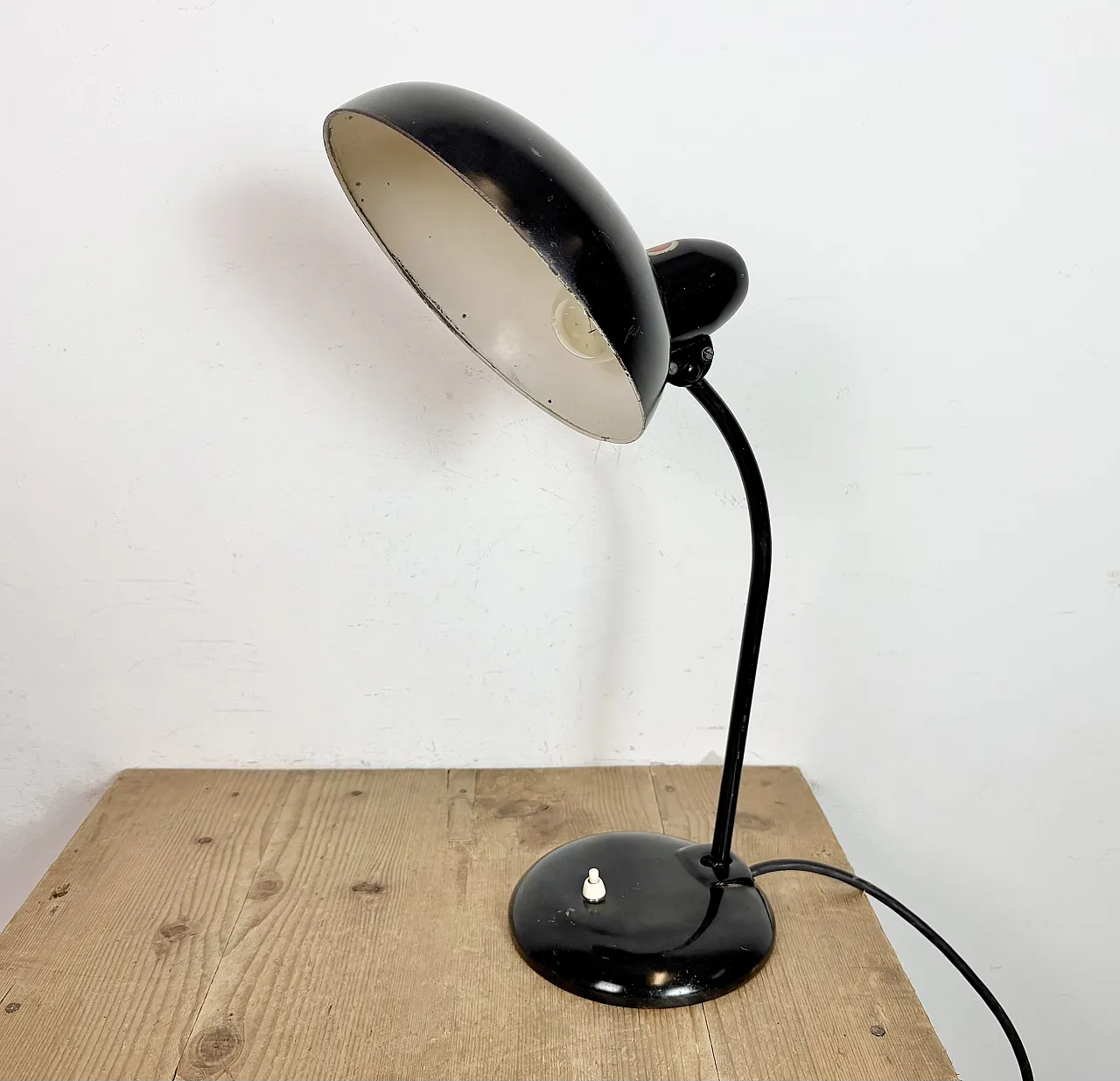 Black Industrial Bauhaus Table Lamp from Escolux, 1930s 4
