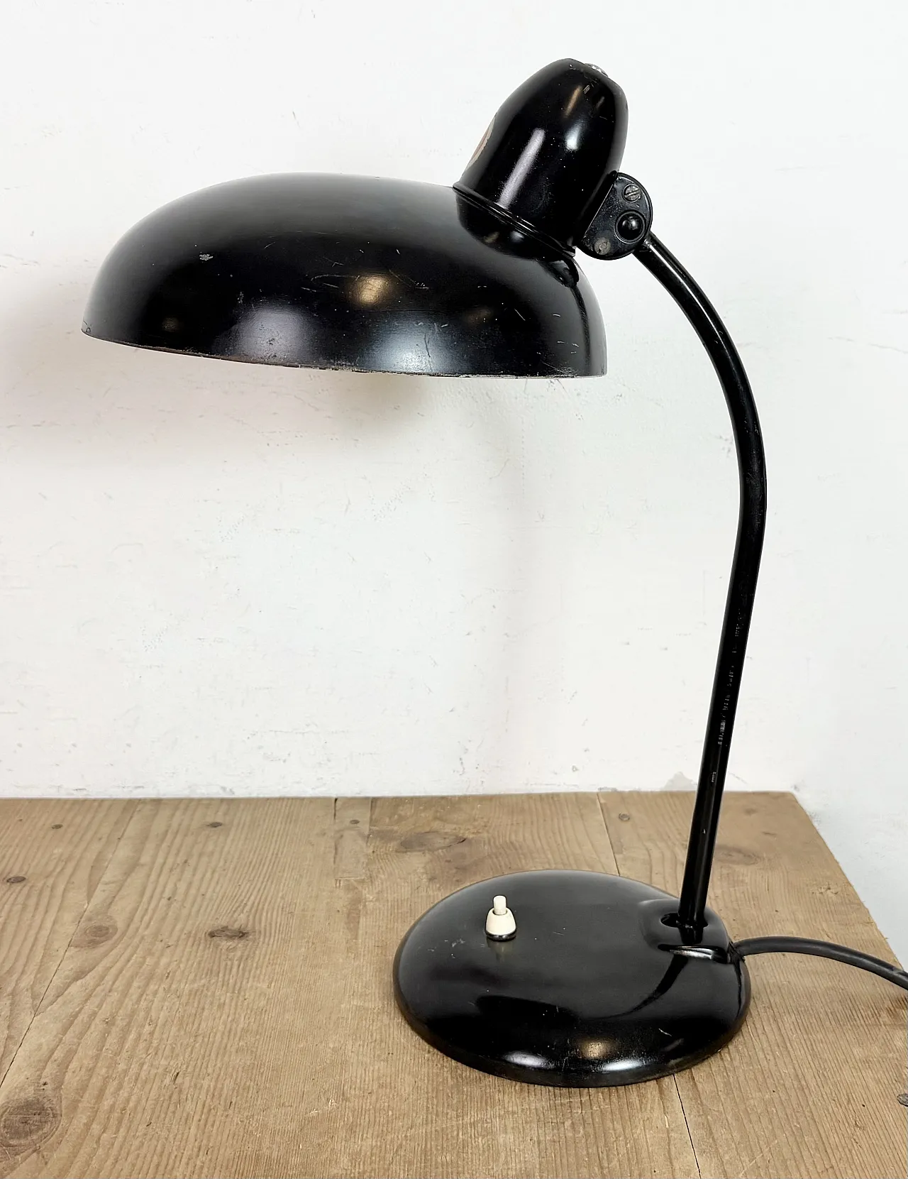 Black Industrial Bauhaus Table Lamp from Escolux, 1930s 5