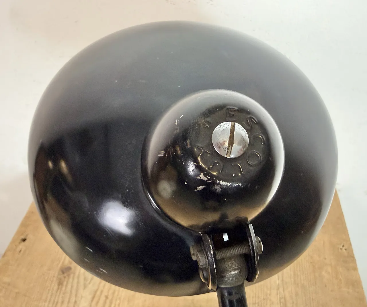 Black Industrial Bauhaus Table Lamp from Escolux, 1930s 14
