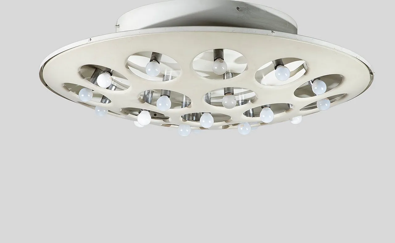 Model CP3529 chandelier in lacquered aluminum by Stilnovo, 1960s 3