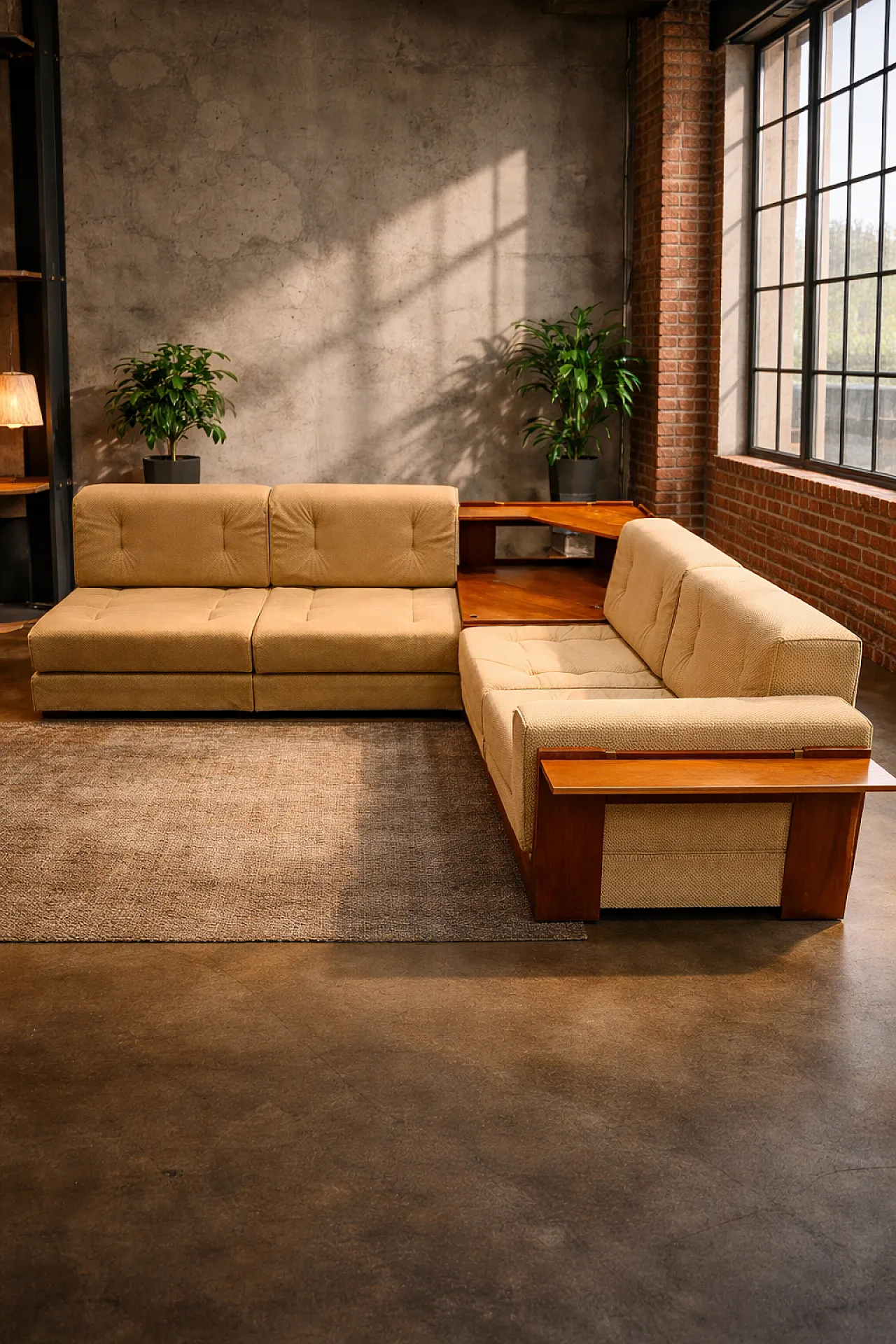 Divano angolare di metà secolo di Dřevotvar, anni '60 22