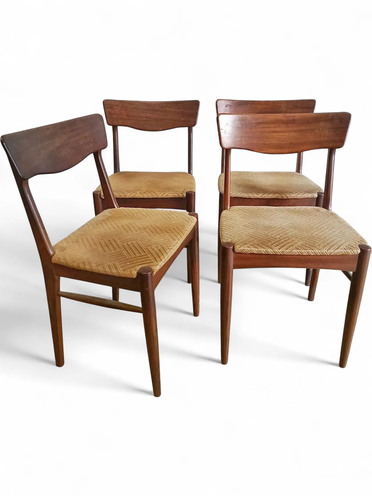 4 Norwegian Teak Chairs, 1950s 8