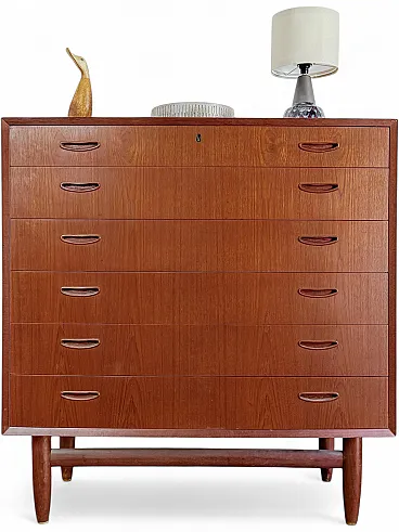 Danish Teak Chest of Drawers, 1950s