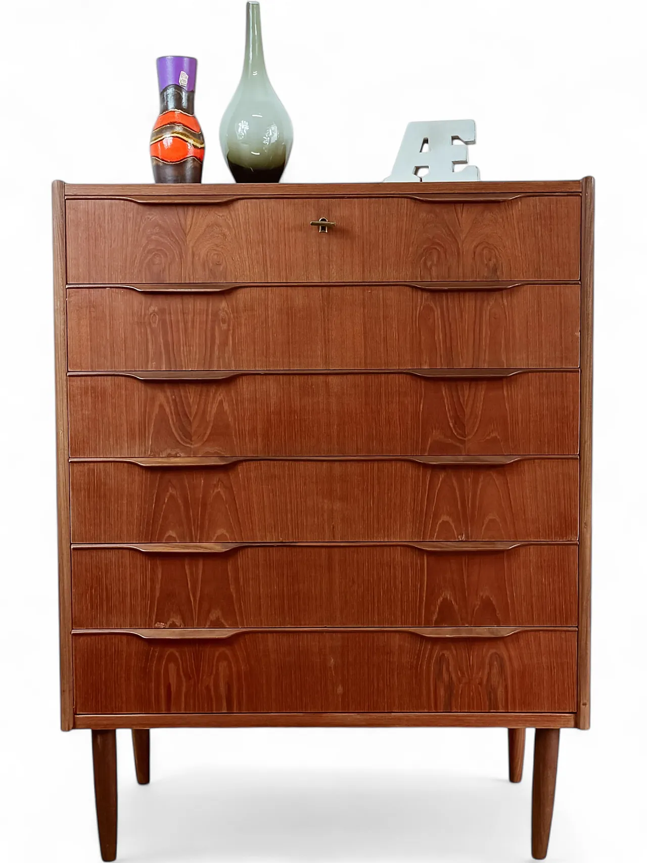 Danish Teak Chest of Drawers, 1950s 5