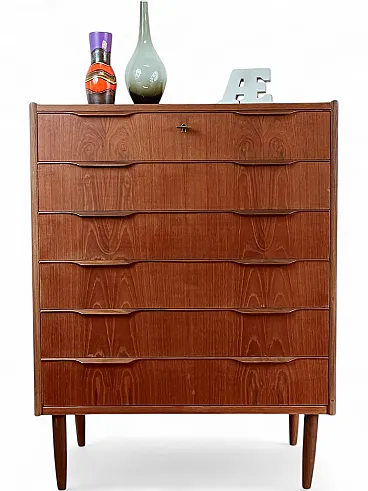 Danish Teak Chest of Drawers, 1950s