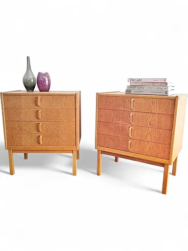 Pair of Bedside tables by Bertil Fridhagen for Bodafors oak, 60s