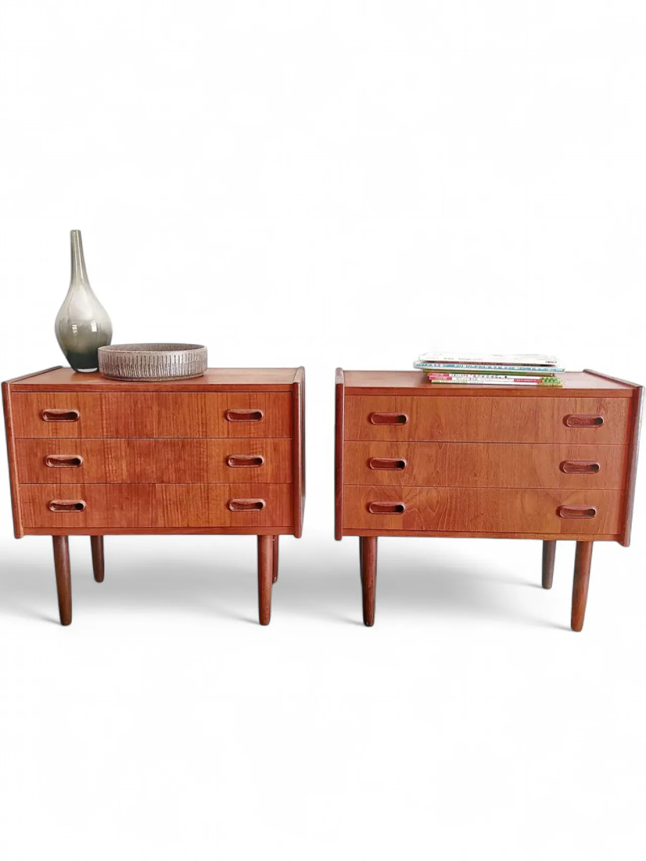 Pair of Danish teak nightstands, 1950s 10