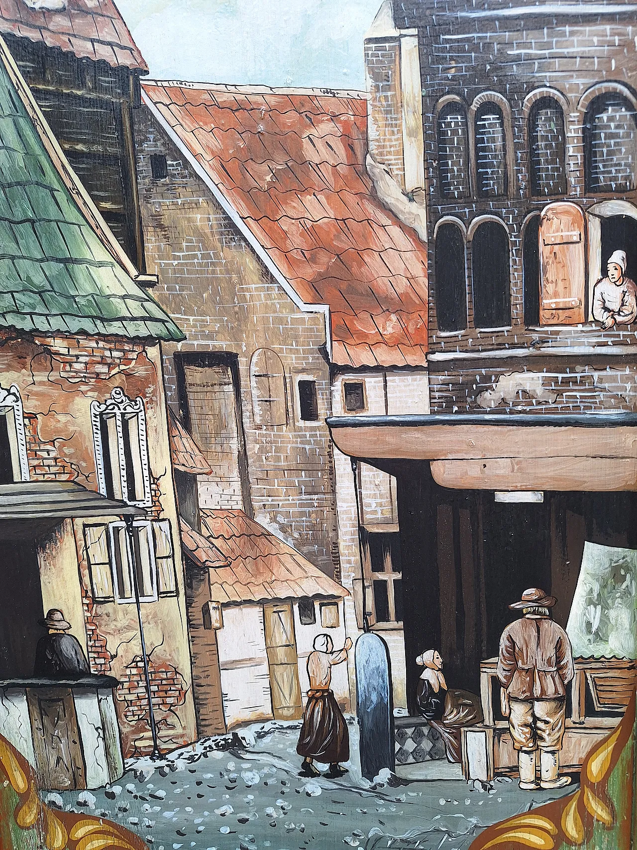 Austrian painted wardrobe with polychrome decorations,  19th century 27