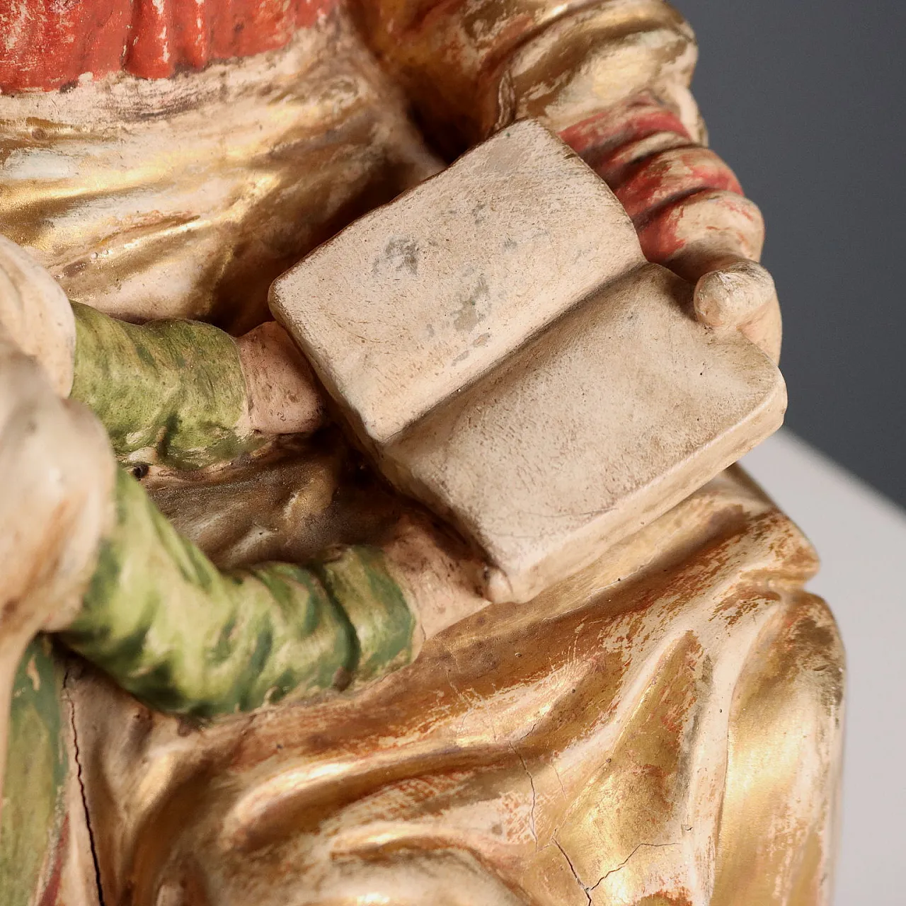 Saint Anne with the Child Mary, carved wooden sculpture, 20th century 5