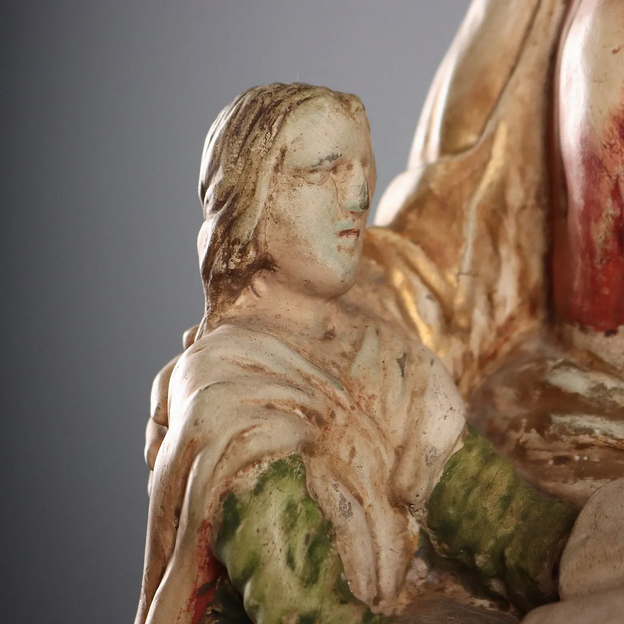 Saint Anne with the Child Mary, carved wooden sculpture, 20th century 6