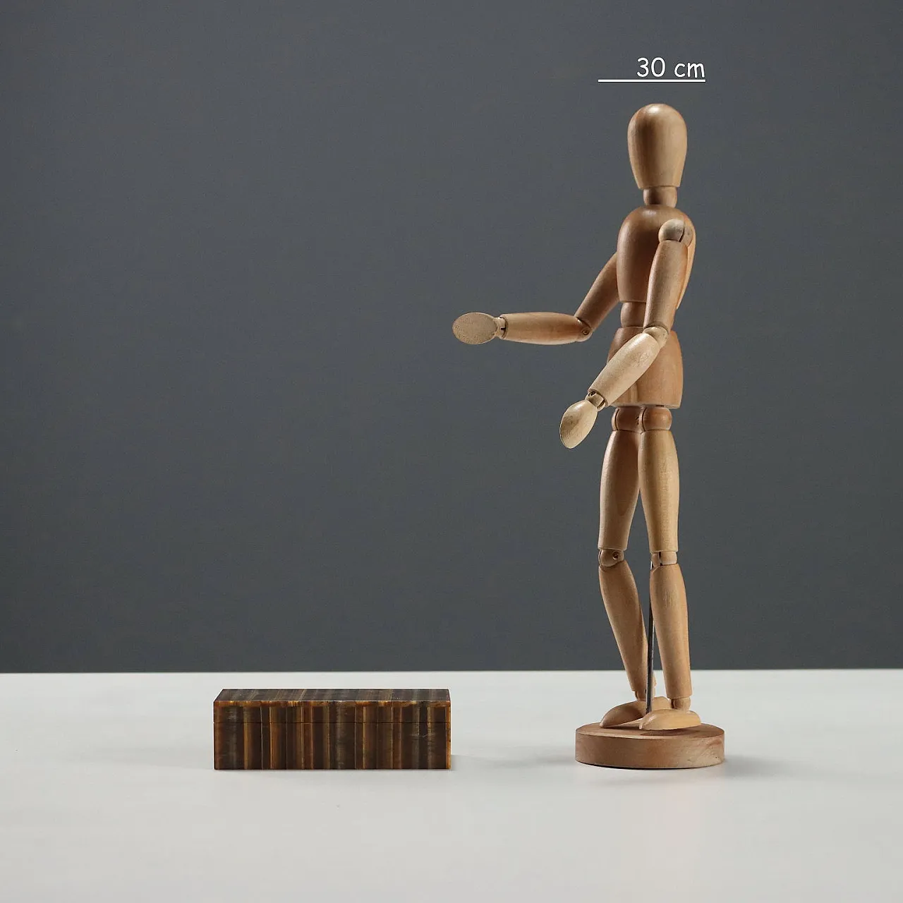 Scatola in pietra occhio di tigre con interno in onice, '900 2