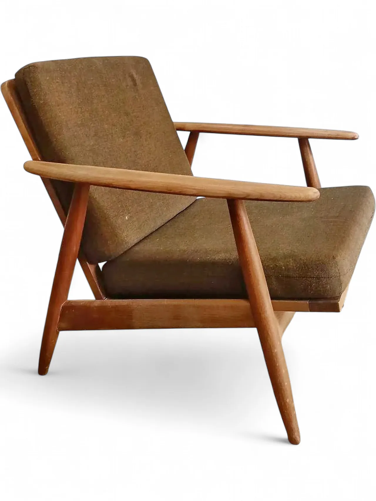 Danish teak armchair with high back, 60s 11