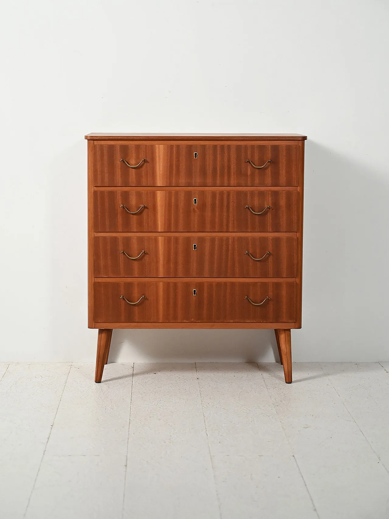 Cassettiera scandinava in mogano, anni '60 2