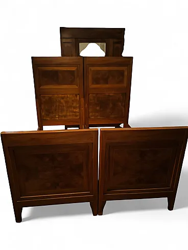 Coppia di letti matrimoniale in legno ('900)