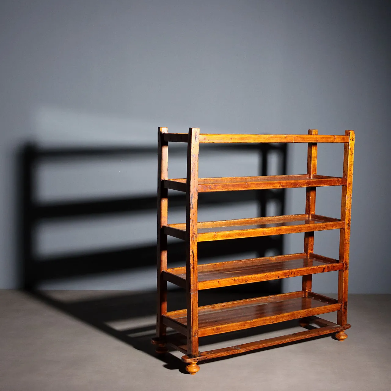 Poplar, cherry-stained fir and glass bookcase, early 20th century 1