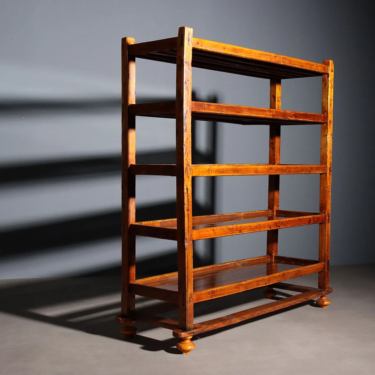 Poplar, cherry-stained fir and glass bookcase, early 20th century 4