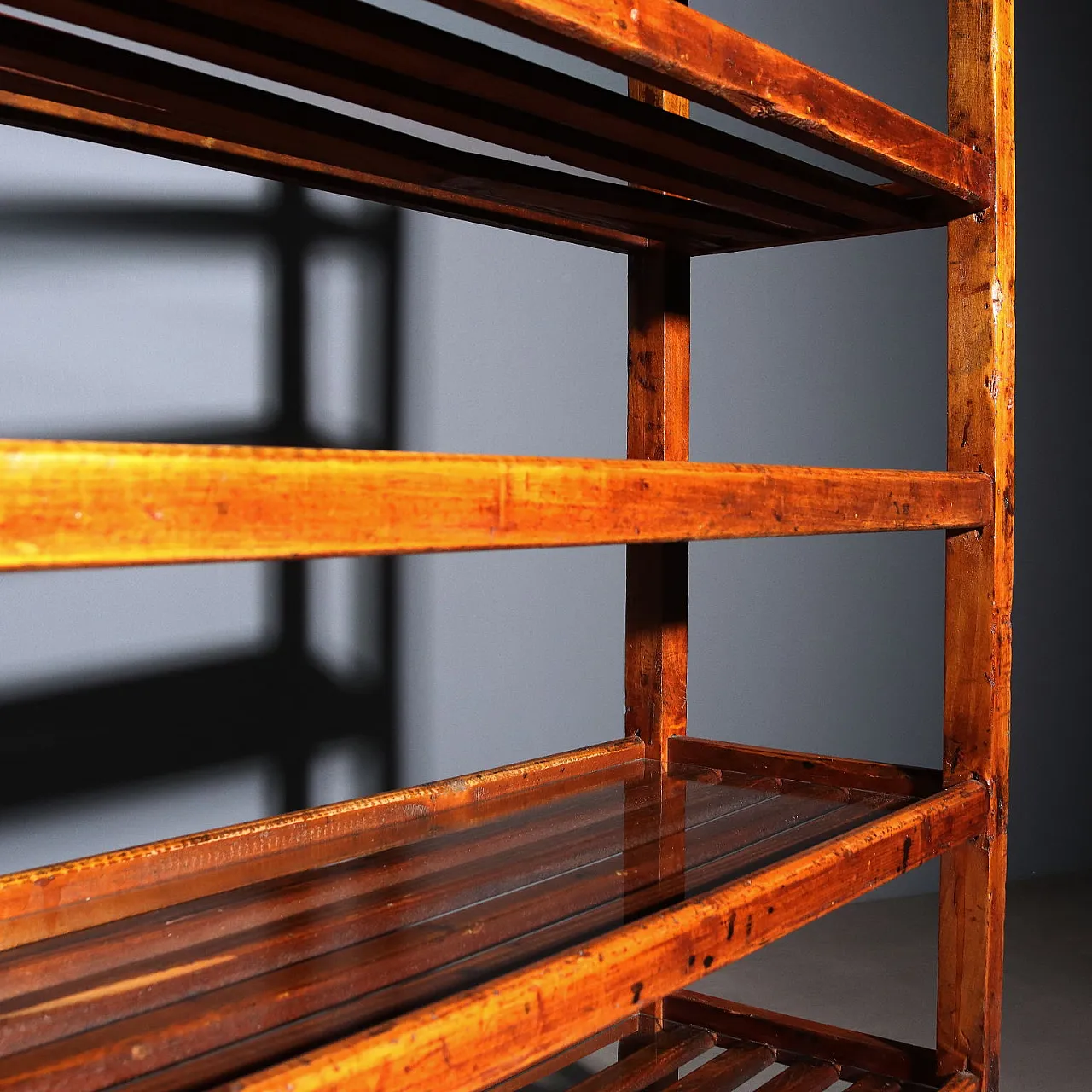 Poplar, cherry-stained fir and glass bookcase, early 20th century 5