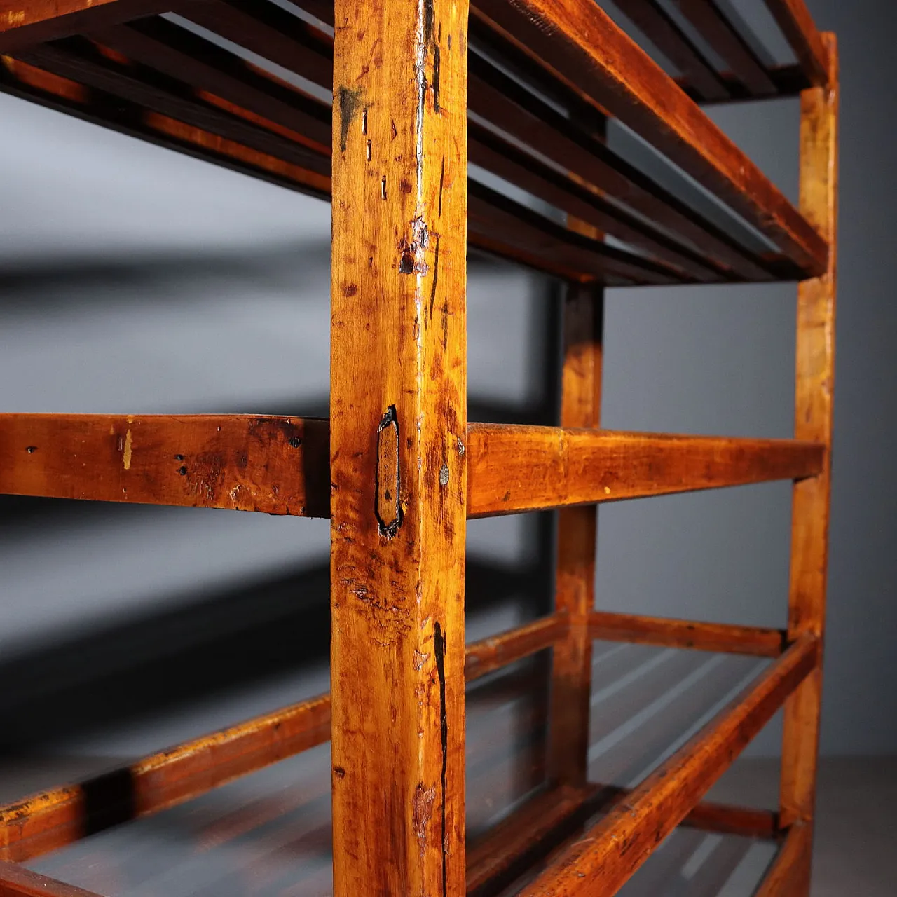 Poplar, cherry-stained fir and glass bookcase, early 20th century 6